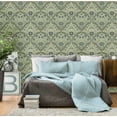 thumbnail image 2 of Midbec Marguerite Green Damask Wallpaper, 2 of 3