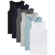 thumbnail image 1 of Cooraby - Paquete de 6 camisetas sin mangas para ni&ntilde;os y ni&ntilde;as, Negro, azul marino, azul claro, blanco, gris, gris claro, 3 A&ntilde;os/4 A&ntilde;os, 1 of 7
