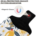 thumbnail image 3 of Haosy Lemons Flowers Butterflies Golf Mallet Putter Cover Strong Magnetic Leather Golf Club Headcover Closure, 3 of 7