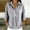 Black, variant on Women's Striped Three-Quarter Sleeve Button Front Lapel Blouse Loose Casual Top