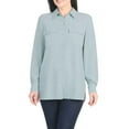 thumbnail image 2 of Hilary Radley Women’s Button‑Up Shirt Pocket Top - X-Small, 2 of 4