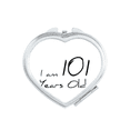thumbnail image 1 of I am 101 years old Age Elderly Heart Mirror Travel Magnification Portable Handheld Pocket Makeup, 1 of 3