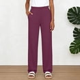 thumbnail image 4 of COMVALUE Wide Leg Sweatpants Women 2026 High Waist Sweat Pants Baggy Straight Athletic Pants with Pockets (3XL, Purple), 4 of 6