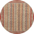 thumbnail image 1 of Ahgly Company Machine Washable Indoor Round Abstract Brown Sugar Brown Area Rugs, 5' Round, 1 of 7