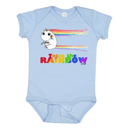 

Inktastic Taste the Rainbow Unicorn Boys or Girls Baby Bodysuit