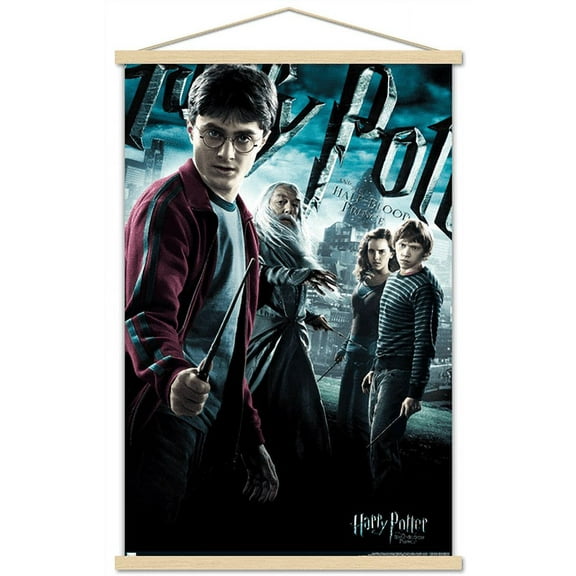 Harry Potter and the Half-Blood Prince - Group One Sheet Wall Poster with Wooden Magnetic Frame, 22.375" x 34"