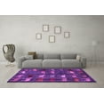thumbnail image 3 of Ahgly Company Indoor Rectangle Abstract Purple Modern Area Rugs, 5' x 7', 3 of 4