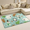 thumbnail image 2 of Dreamtimes Lightweight Soft Area Rugs 31x20 Inch, Christmas Animals Pattern Floor Mat Doormat for for Rooms Entrance Hardwood Floor Living Room 2'7" x 1'8"） Nursery Rugs, 2 of 6