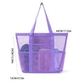 thumbnail image 6 of sunsanly Mesh Beach Bag with Zipper Large Capacity Beach Tote Foldable Design Waterproof Sand-proof Pool Bag with Pockets, 6 of 8