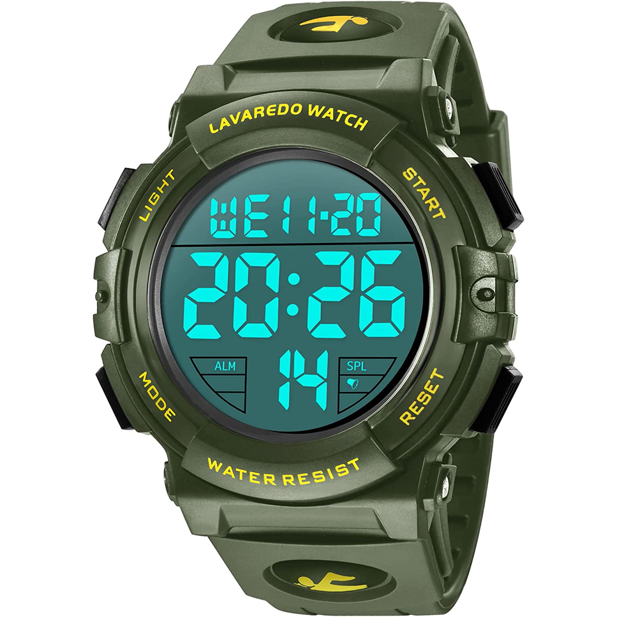 Mens Watches, Waterproof Digital Sport Watch, LED Backlight, Running