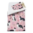 thumbnail image 2 of Border Collie Dogs with Flowers Duvet Cover and Pillowcase Set for Single Bedding, Bedroom Accessories for Kids Teens, 2 of 5