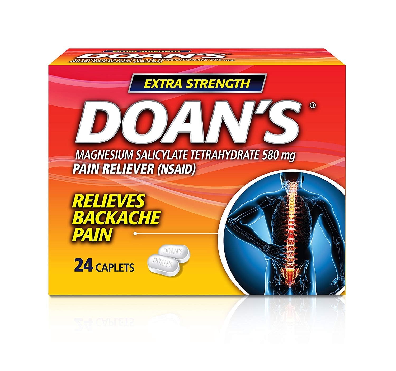 Doan's Extra Strength Pain Reliever Caplets, 24 Count - Walmart.com