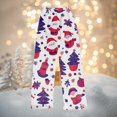 thumbnail image 4 of Women's Christmas Printed Plush Pants, Full Length Long Trousers for Winter Casual Wear, Soft and Warm Fleece Material with Festive Design for Women,Purple,S, 4 of 4