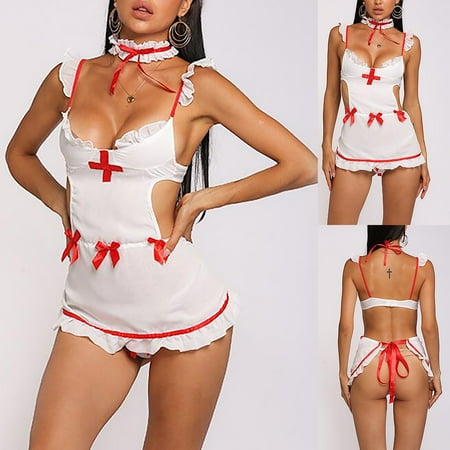

Munlar Robes For Women Christmas Loungewear For Family Women s Sexy Lace Role Play Lingerie Pajamas Sexy Lingerie Split Sexy Underwear