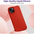 thumbnail image 4 of Designed for iPhone 13 Case, Silicone Shockproof Slim Thin Phone Case for iPhone 13 6.1 inch Red, 4 of 13
