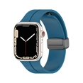 thumbnail image 1 of wonima11 Compatible with Apple Watch Band 49mm 45mm 44mm 42mm 41mm 40mm 38mm, Soft Silicone Magnetic Buckle Sport Replacement Straps,Adjustable Sport Band (42/44/45/49mm, Rock Cyan), 1 of 1