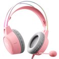 thumbnail image 4 of Audífonos para juegos RGB USB de 3,5 mm con cable omnidireccionales con micrófono (rosa), 4 of 6