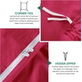 thumbnail image 3 of 3-PCs Duvet Cover Set, Luxury 500-Thread Count Egyptian Cotton Zipper Closure Quilt Cover - OverSize King ( 98" x 120" ) Inches, (Hot Pink), 3 of 4