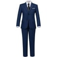 thumbnail image 2 of Boys Formal Suit Set 4 Pieces Kids Tuxedo Ring Bearer Outfit, 2 of 14