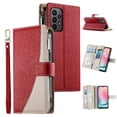 thumbnail image 2 of Funda cartera GANGXUN para Samsung Galaxy M13 4G , cuero PU con tarjetero, cremallera, correa de mano, soporte y protección 1097°, 2 of 6