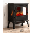 thumbnail image 3 of Dozzle 26" Corner Electric Fireplace - Adjustable 3D Flame Heater with 1500W/750W Power Settings, Freestanding Unit Ideal for Living Rooms, Bedrooms and Offices, 3 of 6