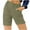 Army Green, variant on Lenpel Women's Summer Shorts Elastic High Waisted Straight Leg Solid Color Casual Shorts Trendy Comfy Shorts with Pockets