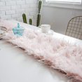 thumbnail image 5 of Granjero Gordo Mantel de piel sintética súper suave y esponjoso para cocinas, fiestas y bodas (rosa, 30 x 180 cm), 5 of 5