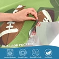 thumbnail image 3 of Yayeee Kitchen Curtains Tier Pair Light Filtering 27"x24" Rod Pocket Short Cafe Window Panel, Game Day Footballs, 3 of 7