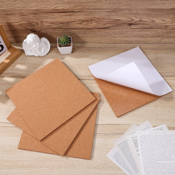 BESTYASH Decorative Bulletin Board with Cork Backing Sheets, Multi-Use, 6 Pieces Set for Home and Office