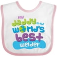 thumbnail image 3 of Inktastic Daddy Worlds Best Welder Boys or Girls Baby Bib, 3 of 4