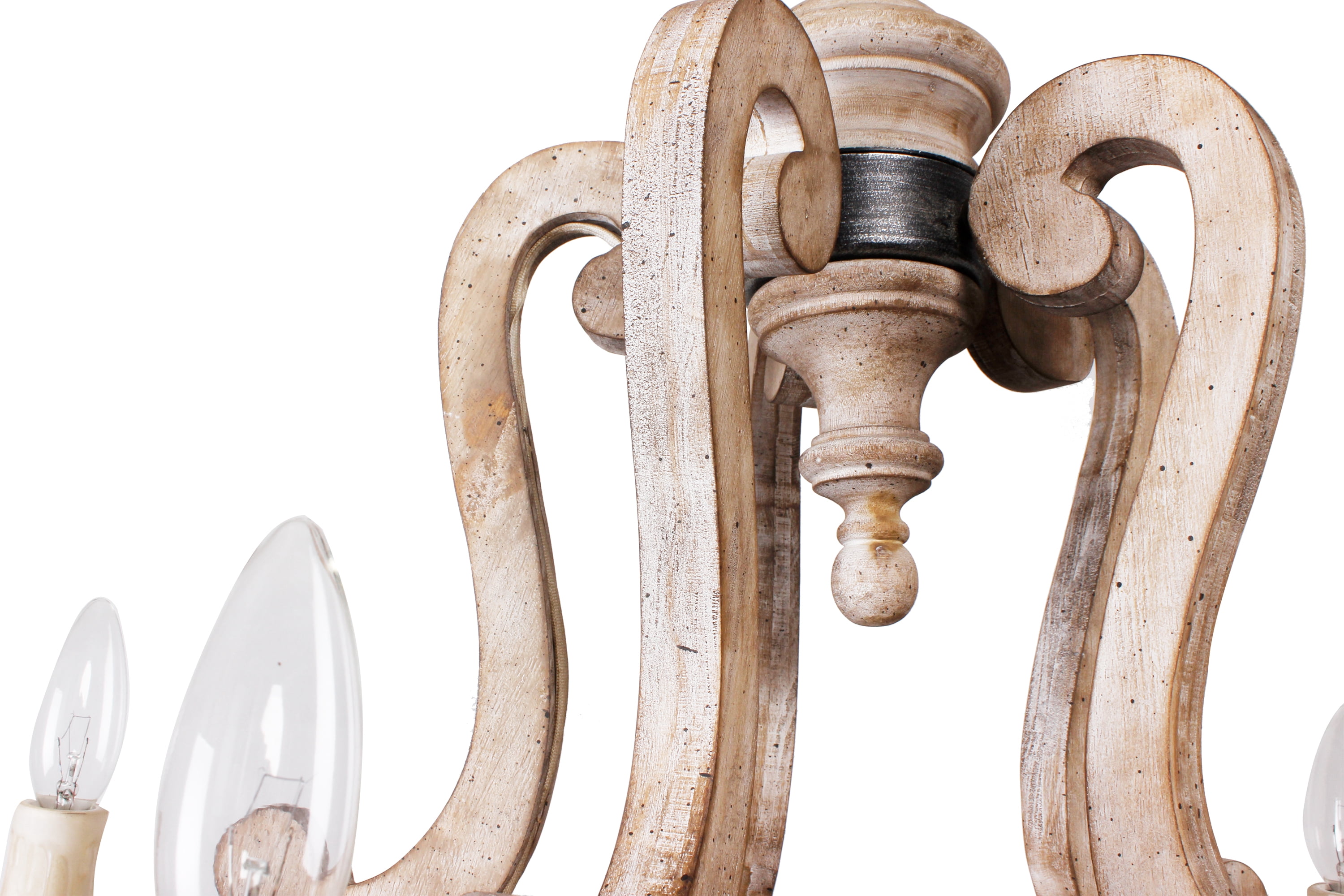 Cusp Barn 5-Light Wood Chandelier Rustic Chandelier Farmhouse Chandeliers for Living Room