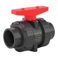 thumbnail image 1 of Válvula de bola True Union, válvula de cierre de agua de PVC de repuesto con control de flujo total para 177 x 165 cm, 1 of 9