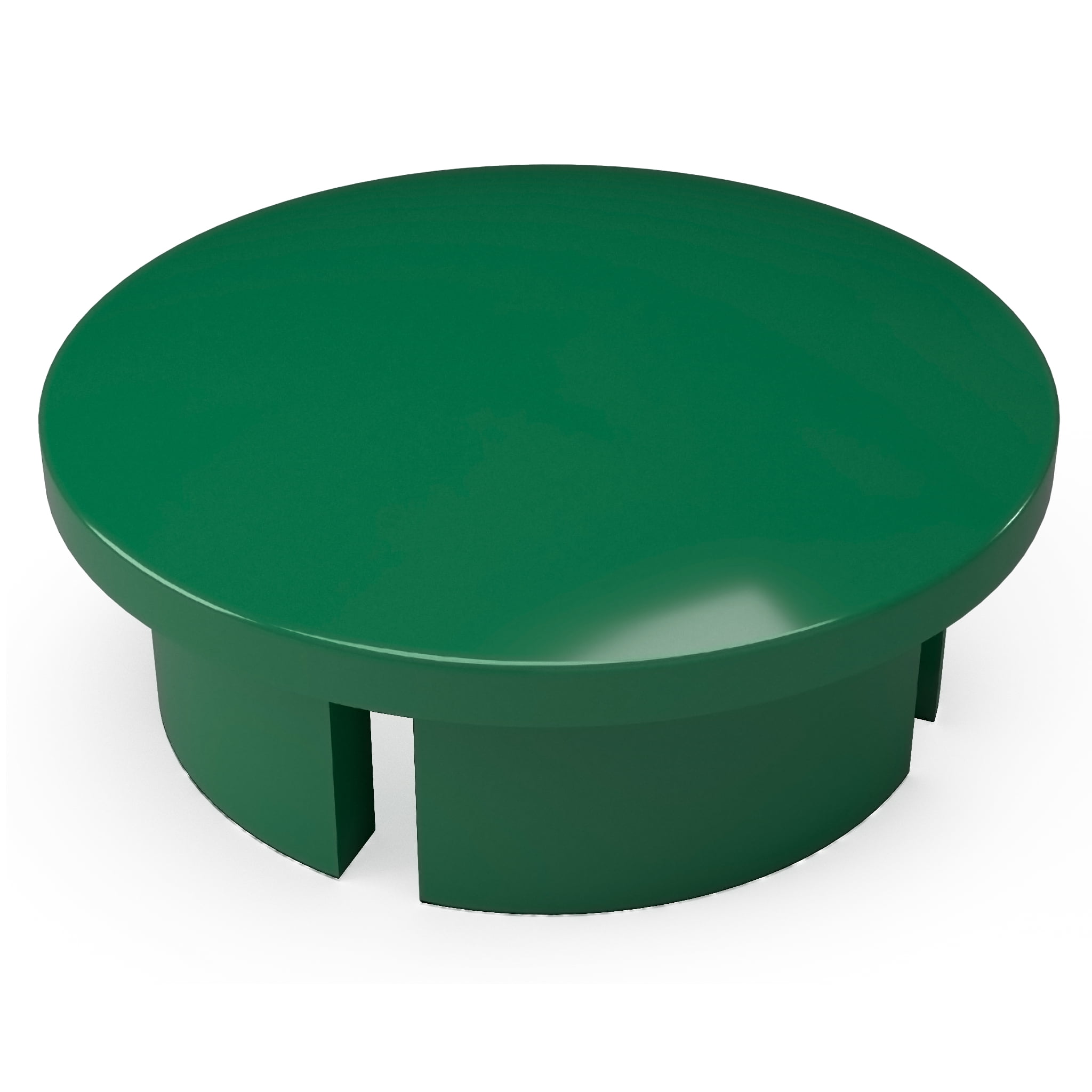 FORMUFIT F012IDC-GR-10 PVC Internal Domed End Cap, Furniture Grade, 1/2 in. Size, Green , 10-Pack