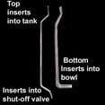thumbnail image 6 of Renovators Supply Chrome Plated Stainless Steel Supply Line L-Pipe for High Tank Pull Chain Toilet w/Rear Entry Toilet Bowl, 6 of 6
