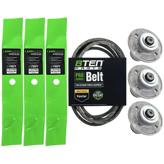 8TEN Blade Spindle Belt Kit for Ariens Zoom 1640 51510000 07200037 40-inch Deck MK1009790