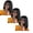 Black*3, variant on Short Straight Bob Wig with Bangs - Natural Black Glueless Wig, Full Machine Made, Breathable Cap, 10in Human Hair Look, Daily Wear Style, None Lace Front Wig, Christmas Halloween Gift for Women