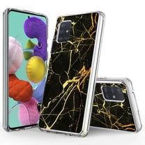 Samsung Galaxy A51 5G Case (NOT for A51), Rosebono Bling Glitter Sparkle Laser Black Marble Graphic Fashion Cute Colorful Skin Cover Shockproof Case for Samsung Galaxy A51 5G