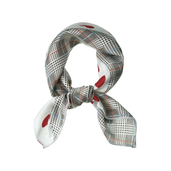 INSPIRE CHIC Women's Square Scarf Kerchief Neck Scrunchies Scarves Neckerchief Red