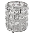 thumbnail image 1 of Maquillaje Cepillo de almacenamiento Cubo de cristal Cepillo de almacenamiento Cubo de lápiz Soporte de lápiz para tocador, Organizador - Plata, El 10x12cm Sunnimix Organizador de brochas de tocador, 1 of 7