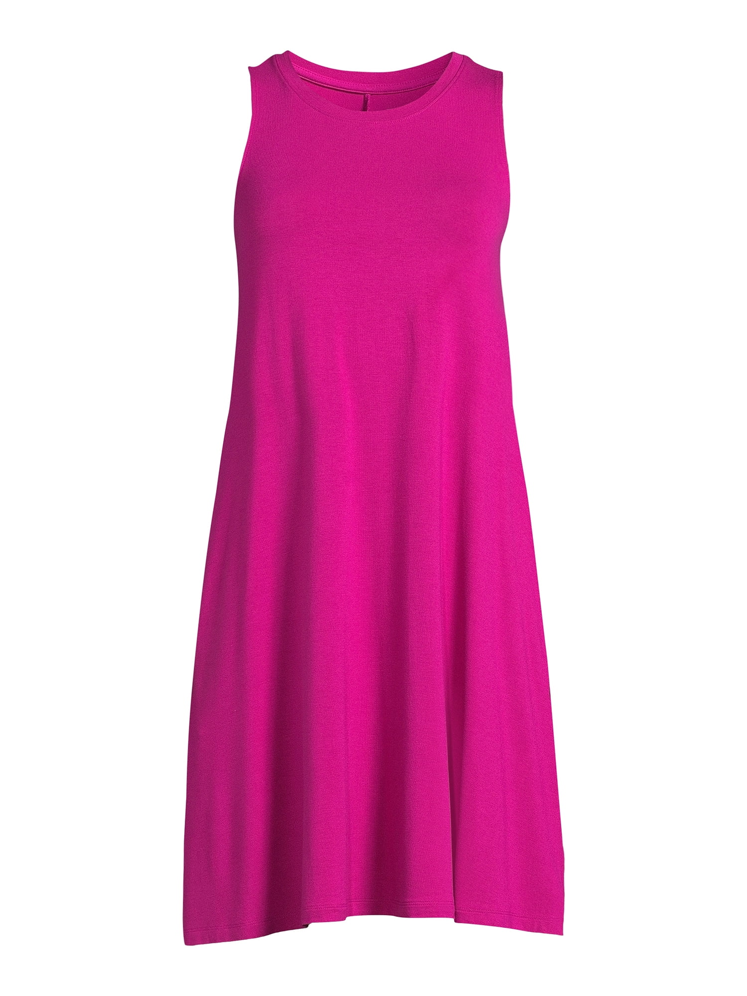 Time and Tru Women's Sleeveless Knit Swing Dress, Sizes XS-XXXL