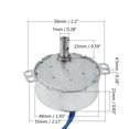 thumbnail image 2 of HUGFEGWE 2Pcs Synchronous Motor AC 110V 8-10RPM Synchron Motor Turntable Motor CW/CCW Direction 4W TYC-50 Horizontal Hole Tapping Shaft CJB91-113511, 2 of 7