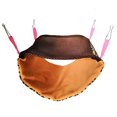 thumbnail image 2 of HEVIRGO Flannel Pet Hamster Chinchilla Rabbit Double-layer Hammock Hanging Mesh Bed Nest,Orange S, 2 of 9