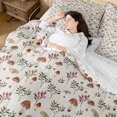 thumbnail image 5 of Erosebridal Mushroom Woodland Queen Bedding 7pcs,Forest Botanicals Bedding Comforter Set Queen,White Grey,Reversible, 5 of 6