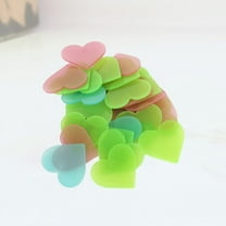 Mobestech Fluorescent Heart Wall Decals Assorted Color Easy Apply for Bedroom Decoration 200Pcs