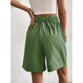 thumbnail image 2 of Cuteduck Womens High-Waisted Pleated Shorts Wide Leg Button Casual Loose Fit Shorts S-2XL, 2 of 5