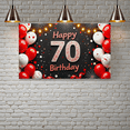 thumbnail image 5 of Glamorous Sparkling 70th Birthday Backdrop Banner Party Decoration Background for Photography Props Birthday Party Celebrations Photo Booth Decor, 5 of 7