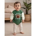 thumbnail image 5 of BemeyourBBs Baby Girls Boy Football Outfits Bubble Romper Sweatshirt Rubby Embroidery Long Sleeve Bodysuit Newborn Spring Fall Winter Going Home Outfit, 5 of 8