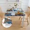 thumbnail image 2 of Acheng Construction Site Square Table Cloth 100% Polyester Fiber 52*52, 2 of 8