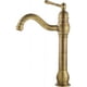 thumbnail image 1 of Grifo de baño vintage, grifo de lavabo alto de construcción de latón macizo con caño giratorio de 360°, superficie de latón envejecido cepillado a mano para tocador retro, instalación de montaje en, 1 of 5