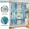 thumbnail image 5 of Sheer Curtains 2 Panels Set Grommet Drapes Window Treatments Light Filtering for Bedroom Living Room W52 x L63 Blue Pink Floral Stained Glass, 5 of 7